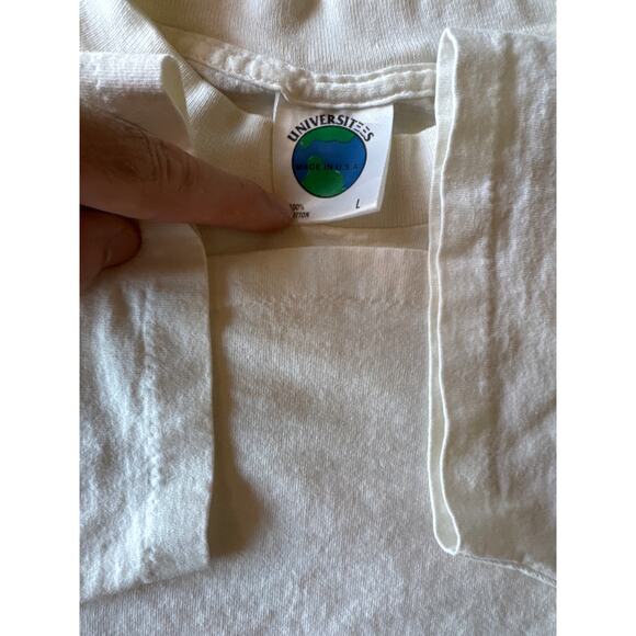 VTG Ciro Art Neon New York City USA Made Single Stitched L White Universitees - Picture 2 of 6